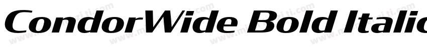 CondorWide Bold Italic字体转换